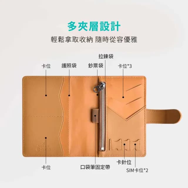 【COTECi】父親節禮物 優雅系列-質感護照包(親膚皮革 簡約時尚)