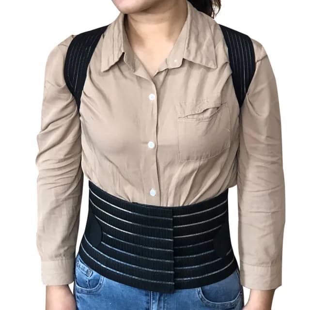 【Qi Mei 齊美】鍺x磁能 健康能量竹炭挺立護腰背帶2入組-台灣製(磁力貼 運動 護具 父親節禮物)