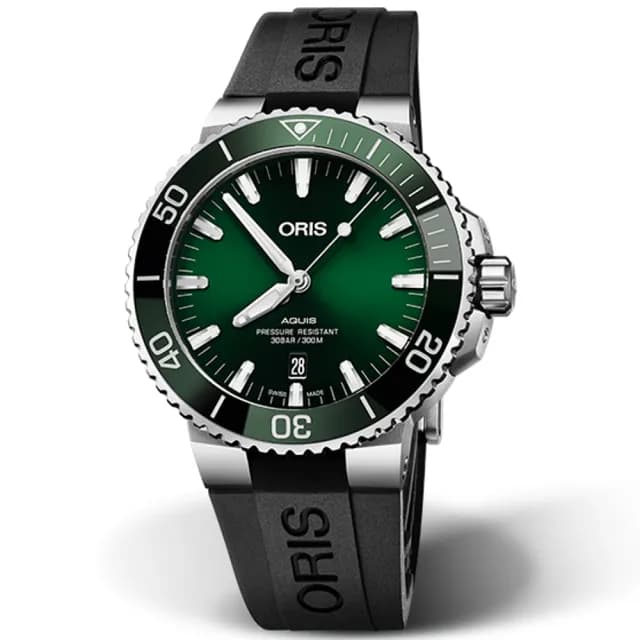 【ORIS 豪利時】Aquis 時間之海系列 潛水機械腕錶 七夕 情人節 禮物 送禮 推薦(0173377304157-0742464EB)