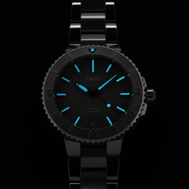 【ORIS 豪利時】Aquis 時間之海系列 潛水機械腕錶 七夕 情人節 禮物 送禮 推薦(0173377704158-0781805P)