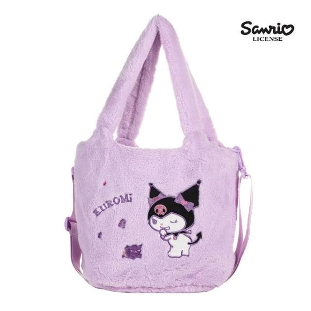 【SANRIO 三麗鷗】大耳狗背包毛毛包手提袋美樂蒂手提酷洛米背包(兒童節禮物生日禮物女兒孫女女