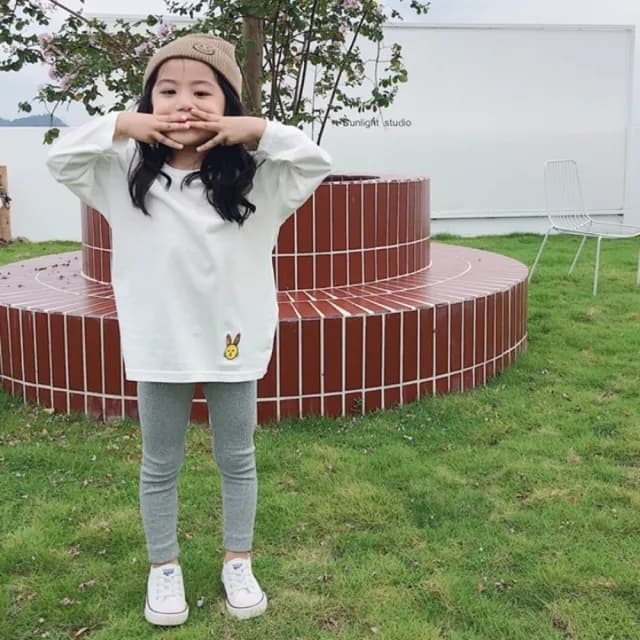 【橘魔法】螺紋坑條彈性長褲(內搭褲 長褲 安全褲 貼身褲 褲子 女童 兒童 童裝 中童)