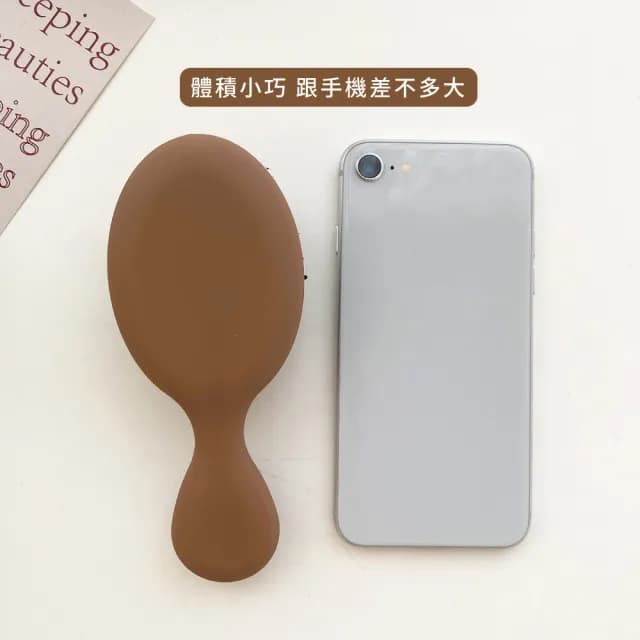 【去結順髮】柔順舒壓氣墊隨身豬鬃毛梳(順髮梳 防打結 氣墊梳 小梳子 頭皮按摩梳 防靜電 氣囊梳 交換禮物)