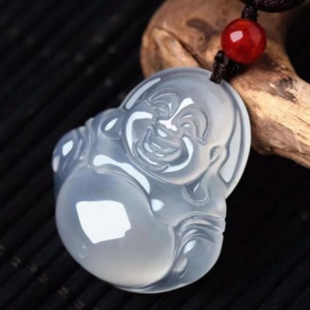 【Penny珮妮】冰種白玉髓彌勒佛吊墜項鍊(母親節禮物 交換禮物 送女友 生日禮 情人節 尾牙 新年 結婚)