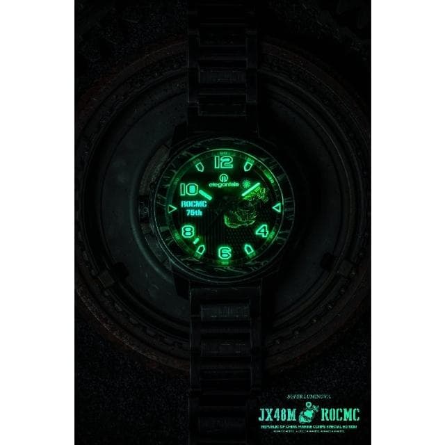 【elegantsis 愛樂時】軍事系列 海軍陸戰隊3.0版 75週年紀念款機械錶 45mm(ELJX48MAS-ROCMC 75BK)