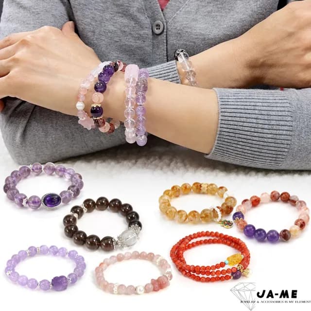 【JA-ME】天然水晶寶石手鍊(雙11/禮物/現貨)