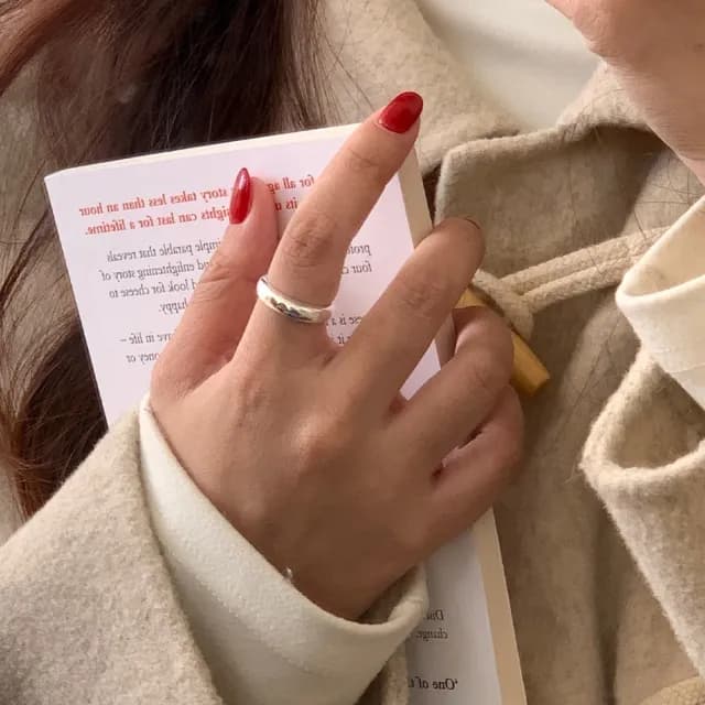 【KT DADA】簡約戒指 ins戒指 情人節禮物 生日禮物 戒指情侶 素戒指 925純銀 銀飾 個性戒指 情