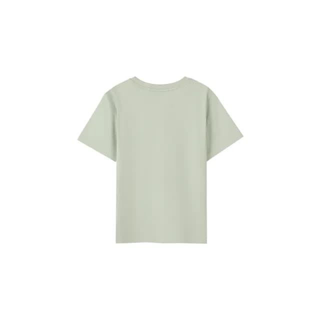 【GIORDANO 佐丹奴】童裝小兔印花短袖上衣(20 水灰綠)