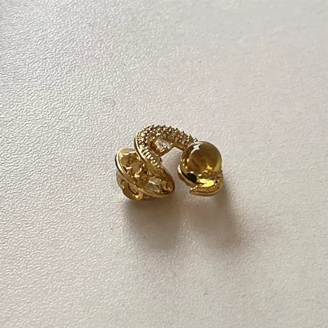 【Penny珮妮】墨西哥藍珀鑲嵌月半花胸針胸花6mm(母親節 交換禮物  生日禮 情人節 尾牙 新年 結婚)