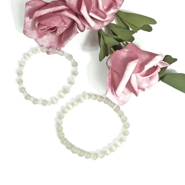 【德山珠寶】特價5A級6mm銀灰貓眼石造型手鍊(情人節生日禮物飾品母親節水晶手鍊/CE476)