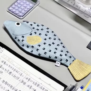 【釣到什麼魚】石斑魚造型筆袋(創意 鉛筆袋 文具盒 文具袋 鉛筆盒 化妝包 學生 考試 刷具收納袋 禮物)