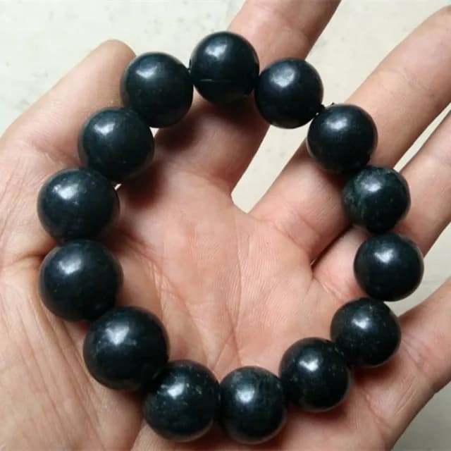 【Penny珮妮】藥王石墨玉黑綠玉手鍊10mm(母親節 父親節  交換禮物 送女友 生日禮物 情人節 尾牙 新年 結婚)