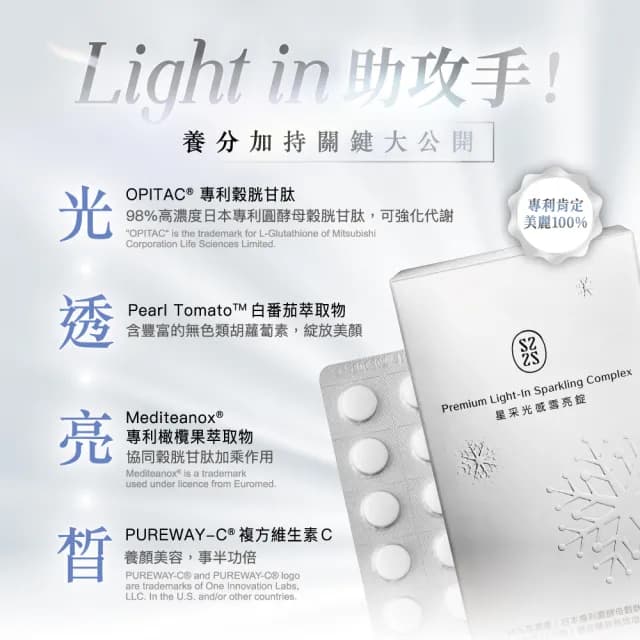 【Starnic 星采保養品】光感奇肌修復組(光感雪亮錠+奇肌修復大菁粹60ml)
