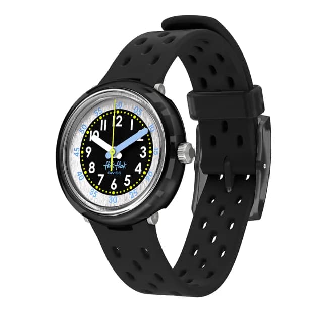【Flik Flak】兒童手錶 FIZZ IN BLACK /兒童禮物/安全防水/瑞士製造 FCNP001(31.85mm)