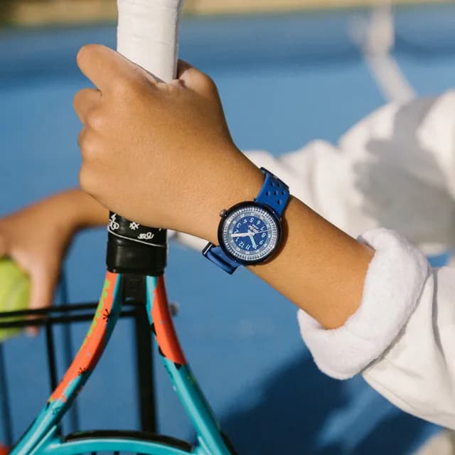 【Flik Flak】兒童手錶 FIZZ IN BLUE /兒童禮物/安全防水/瑞士製造 FCNP002(31.85mm)
