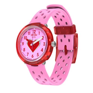 【Flik Flak】兒童手錶 FIZZ IN PINK /3-10歲/安全防水/瑞士製造 FCNP004(31.85mm)