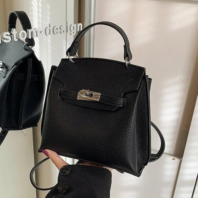 【LEESA】復古手提包\女生禮物\包包\手提包\斜背包女\荔枝紋包包\togo包\韓國包包\迷你包\小包包\