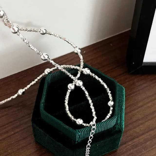 【LEESA】父親節禮物 純銀項鍊\抗過敏項鍊\女生飾品\s925純銀項鍊\女生項鍊\小禮物\女友生日禮物\個性項鍊\