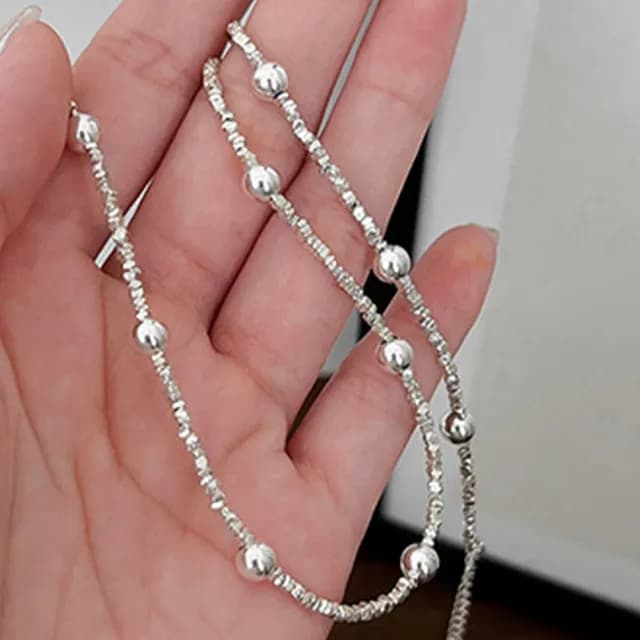 【LEESA】父親節禮物 純銀項鍊\抗過敏項鍊\女生飾品\s925純銀項鍊\女生項鍊\小禮物\女友生日禮物\個性項鍊\