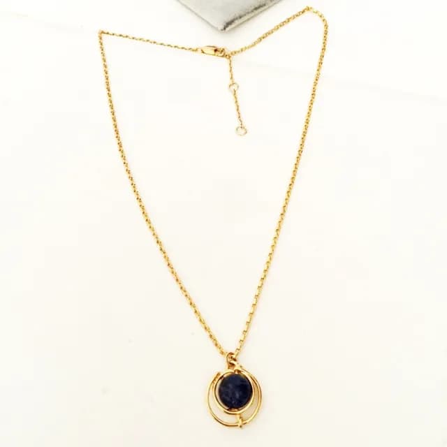 【LEESA】父親節禮物 母親節禮物 生日禮物\項鍊\女生項鍊\青金石\個性項鍊\鎖骨鍊\吊墜\吊飾\星球項鍊\18k\