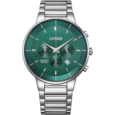 【CITIZEN 星辰】紳士時尚三眼計時手錶-42mm 生日 禮物(AN8220-52X)