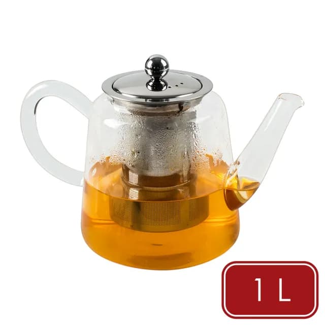 【Luigi Ferrero】Coffeina玻璃濾茶壺  1L / 泡茶 下午茶壺 茶具 88父親節禮物