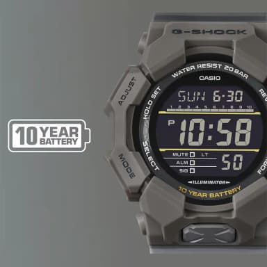【CASIO 卡西歐】G-SHOCK 天然染料 10年電力 電子手錶 學生錶 送禮 禮物 推薦(GD-010CE-5)