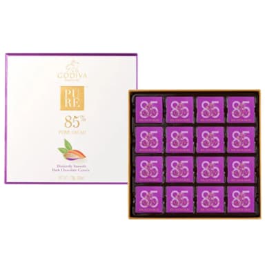 【GODIVA】片裝濃醇85%黑巧克力禮盒16片裝(生日禮、情人節、父親節)