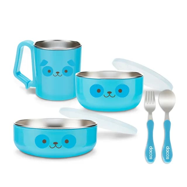 【日本dacos】寶貝大口吃不鏽鋼餐具組(三款可選)