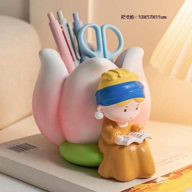 【卡喬家居旗艦店】桌上擺件 筆筒擺件 創意可愛桌面裝飾 特色禮物(小貓咪筆筒/擺放平穩/預售15天)
