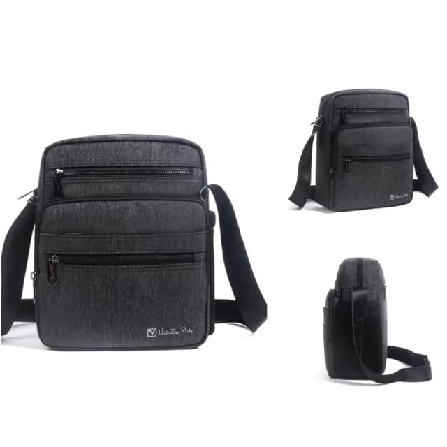 【Valentino Rudy 范倫鐵諾.路迪】日系多隔層機能收納休閒橫式斜背/側背包(七夕情人節禮物 送禮 男包)