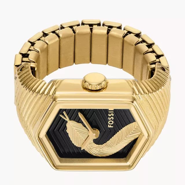 【FOSSIL】Watch Ring 金蛇璀璨手錶戒指 戒指錶-金 禮物 送禮 推薦(ES5382)