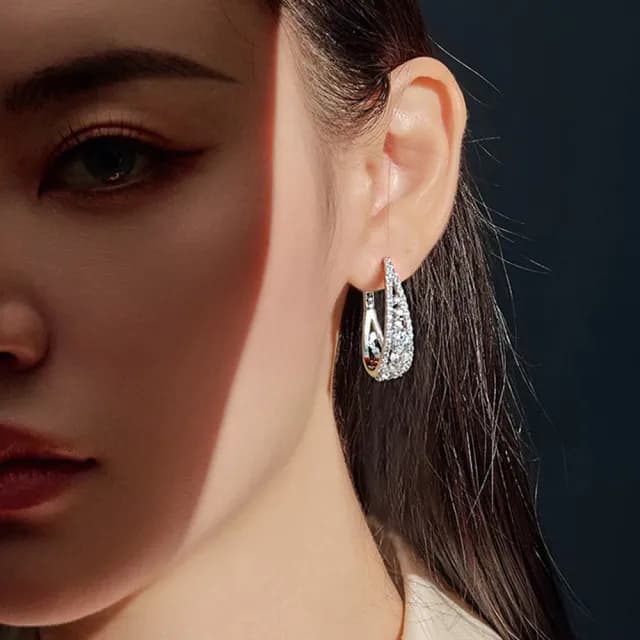 【LEEHER】鋯石耳環/純銀耳環/韓國飾品/耳環/耳飾/耳釘/造型耳環/抗敏耳環/ins風/耳扣/生日禮物