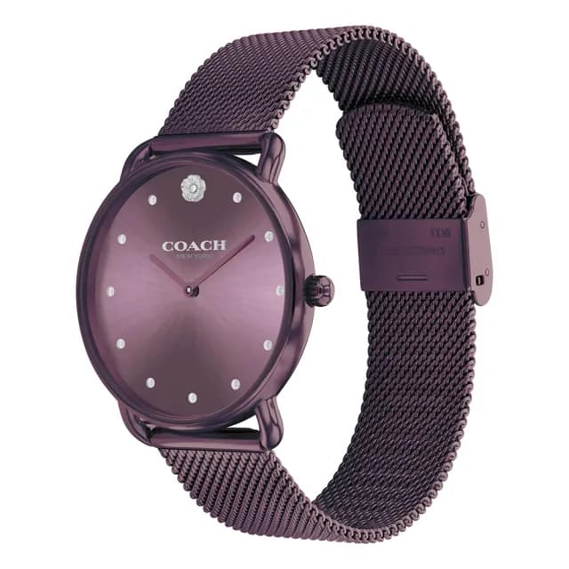【COACH】Elliot 經典山茶花米蘭帶女錶-36mm 520禮物 送禮 手錶(CO14504211)