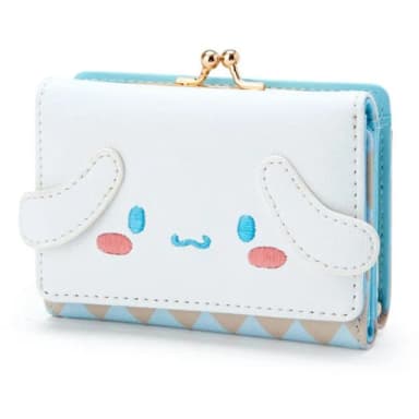 【SANRIO 三麗鷗】大耳狗喜拿酷洛米Kuromi短夾皮夾票卡零錢包水藍紫黑(女孩女友禮物送禮招財錢包)
