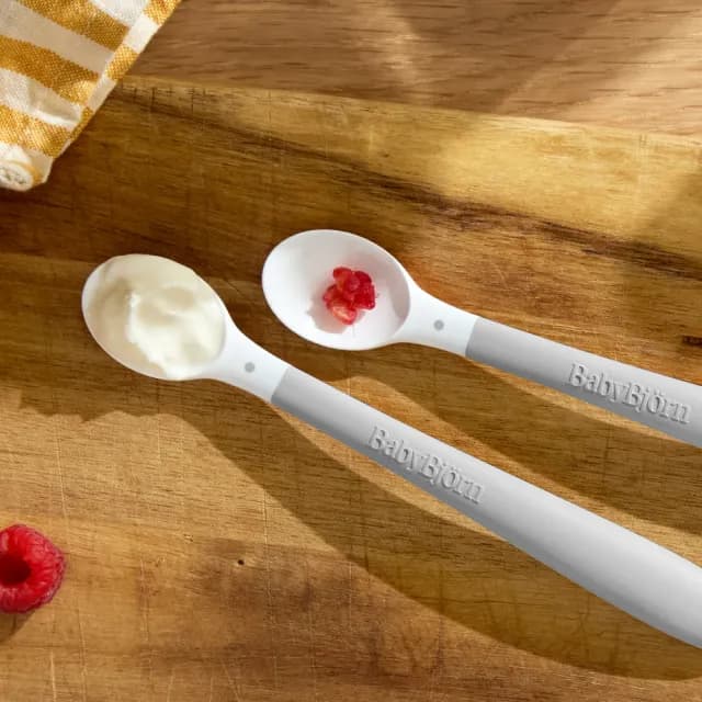 【BABYBJORN 奇哥】副食品湯匙2入組/兒童餐匙/兒童餐具/學習餐具(四色任選)