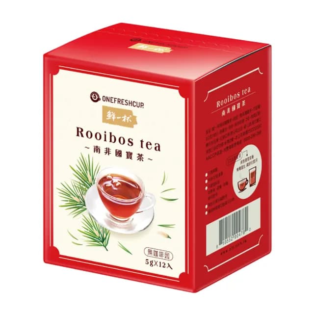 【鮮一杯】南非國寶茶茶包5g*12包*4盒(國寶茶2盒/綠國寶茶1盒/蜜樹茶1盒 國寶茶禮盒)