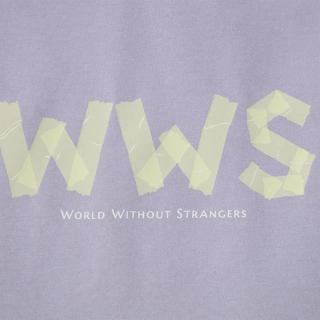 【GIORDANO 佐丹奴】童裝WWS印花短袖上衣(34 藤花紫)
