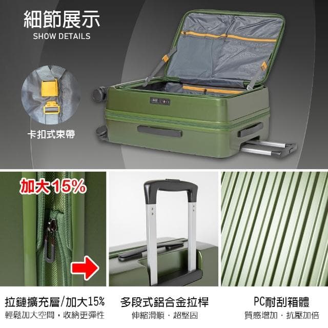 【LYNX官方直營】美國山貓 26吋前開行李箱(防爆拉鏈、TSA海關鎖、飛機輪、耐摔耐刮、可加大)