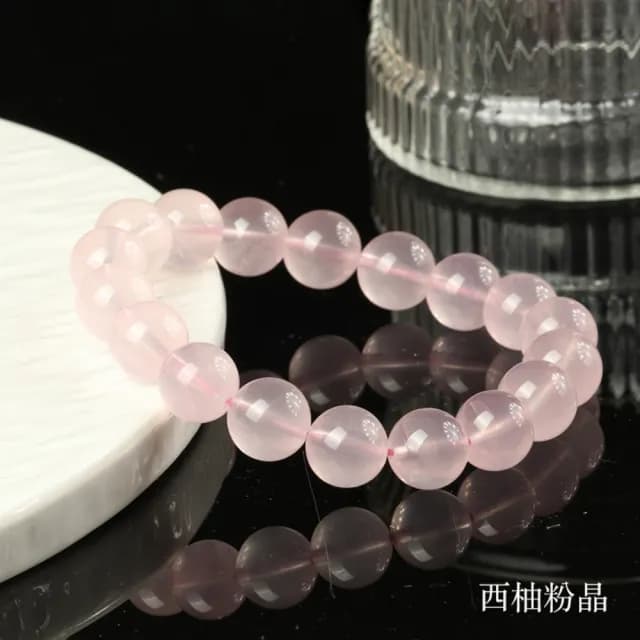 【米蘭精品】情人節禮物 粉水晶手鍊手繩男女手珠平安擋煞防小人轉運淨化招財開運(6/8/10mm芙蓉晶6款74ki14)