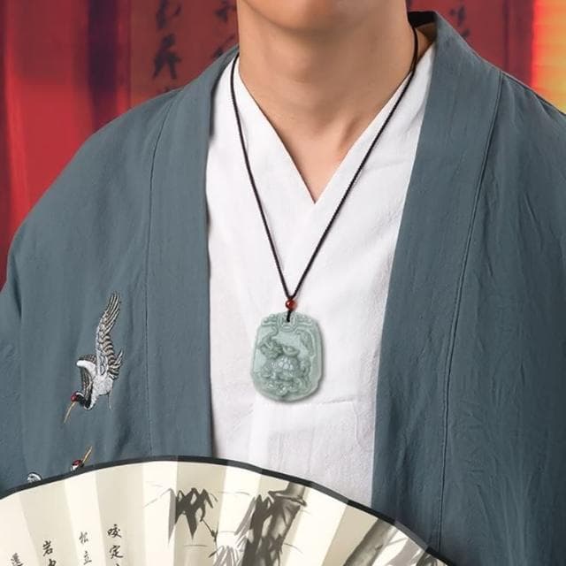 【Penny珮妮】緬甸A貨翡翠元寶龍龜吊墜項鍊(母親節 父親節 送男友 交換禮物  生日禮 情人節 尾牙 新年)