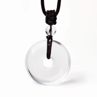 【Penny珮妮】巴西冰種白水晶平安扣直徑約2.4cm(母親節禮物 交換禮物 送女友 生日禮物 情人節 尾牙 新年)