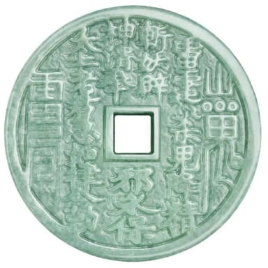 【Penny珮妮】A貨翡翠豆綠山鬼花錢吊墜項鍊(父親節 母親節 交換禮物  生日禮 情人節 尾牙 新年 結婚)