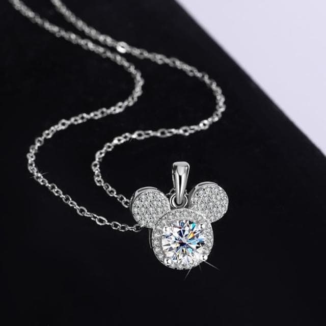 【Penny珮妮】莫桑鑽1克拉滿鑽S925銀項鍊吊墜(母親節 送女友 交換禮物  生日禮 情人節 尾牙 新年 結婚)