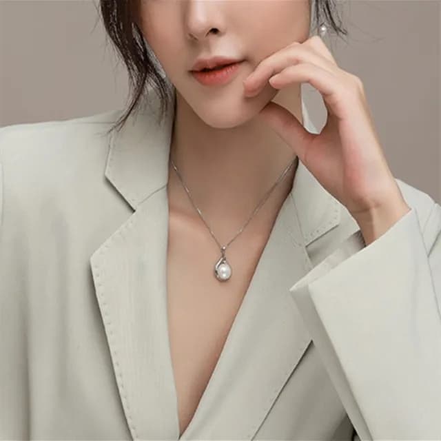 【Penny珮妮】淡水珍珠S925銀項鍊(母親節禮物 送女友 交換禮物  生日禮 情人節 尾牙 新年 結婚)