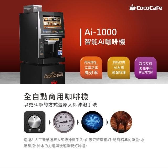【CocoCafe】Ai-1000 智能AI咖啡機中型(智能AI咖啡機)