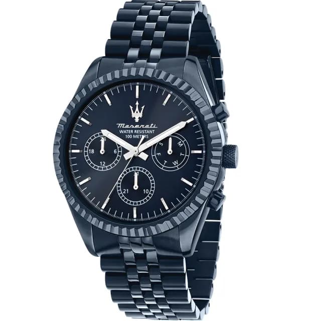 【MASERATI 瑪莎拉蒂】Competizione系列 紳男三眼手錶-43mm 禮物 送禮 推薦(R8873600011)