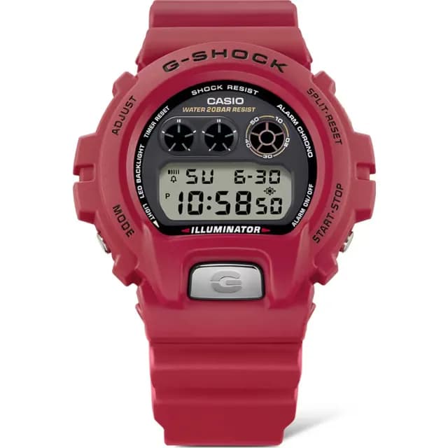 【CASIO 卡西歐】G-SHOCK 30周年紀念版 電子錶 手錶-紅 畢業禮物 送禮(DW-6900TR-4)