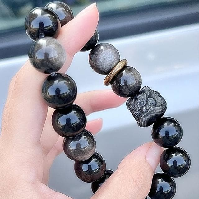 【LEEHER】佛珠手鍊/醒獅/銀曜石/水晶/佛珠/手鏈/禮物/平安手鍊/手鍊/手鍊女/手鍊男/招財手鍊/