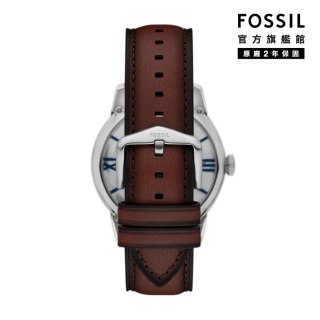 【FOSSIL 官方旗艦館】Townsman 摩登都會機械手錶 棕色真皮錶帶 44MM ME3267